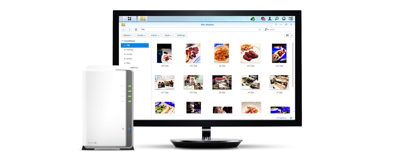 Synology DS216j 2x4TB (2xHDD, 2x1GHz, 512MB, 2xUSB, 1xLAN